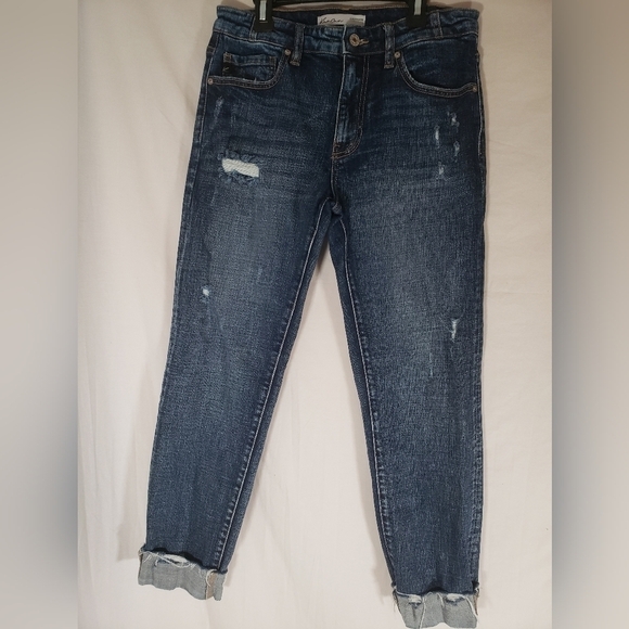 Kancan Distressed Blue Jeans Sz 26 - Picture 2 of 13